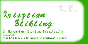 krisztian blikling business card